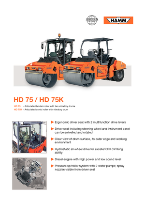 Wałki segmentowe Hamm HD 75 K