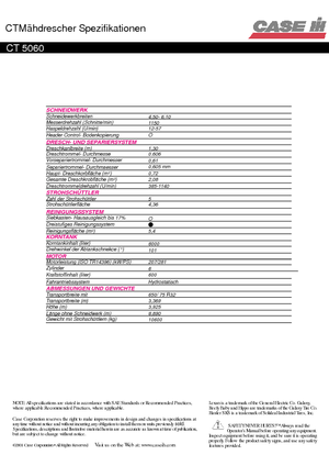Kombajny zbożowe Case IH CT 5060
