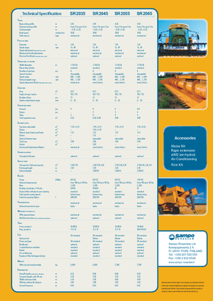 Kombajny zbożowe Sampo Rosenlew SR 2065 Spezial