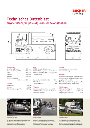 Zamiatarki kompaktowe Bucher-Schörling CityCat 5000 XL