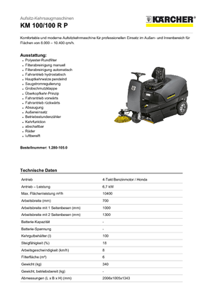 Zamiatarki kompaktowe Kärcher KM 100/100 R P