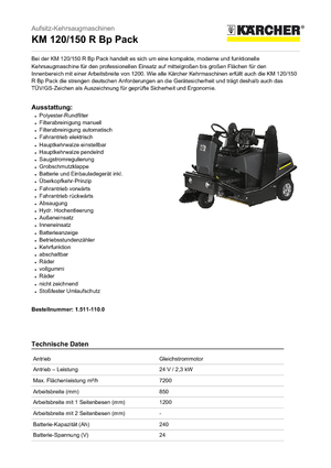 Zamiatarki kompaktowe Kärcher KM 120/150 R Bp Pack