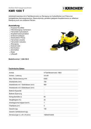Zamiatarki kompaktowe Kärcher KMR 1000 T