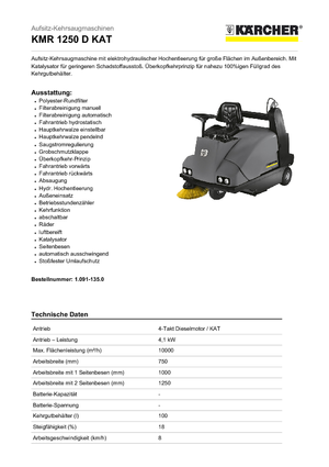 Zamiatarki kompaktowe Kärcher KMR 1250 D KAT