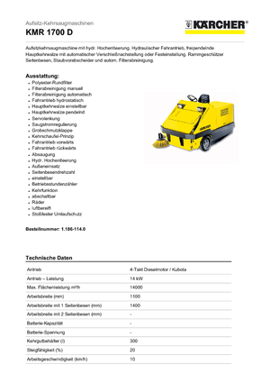 Zamiatarki kompaktowe Kärcher KMR 1700 D