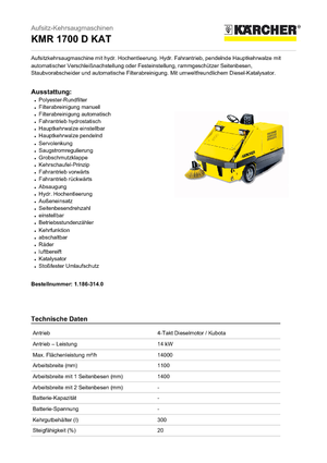 Zamiatarki kompaktowe Kärcher KMR 1700 D KAT