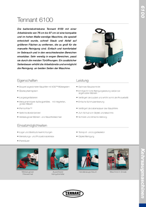 Zamiatarki kompaktowe Tennant Tennant 6100