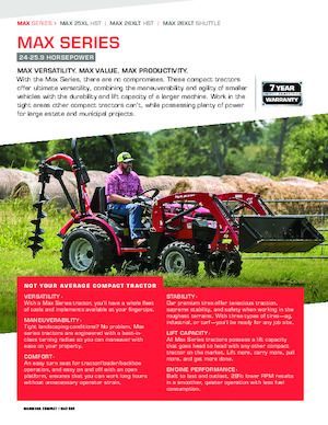 Ciągniki kompaktowe Mahindra Max 25XL HST