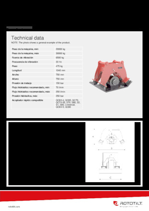 Ubijarki do koparek hydraulicznych Rototilt® C65