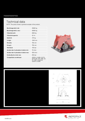 Ubijarki do koparek hydraulicznych Rototilt® C65