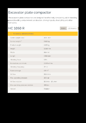 Ubijarki do koparek hydraulicznych Epiroc HC 1050 R 
