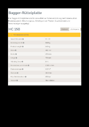 Ubijarki do koparek hydraulicznych Epiroc HC 150 