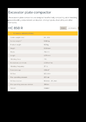 Ubijarki do koparek hydraulicznych Epiroc HC 850 R 