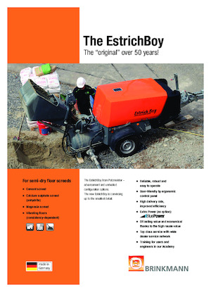 Przenośniki pneumatyczne Brinkmann Estrich Boy EC 350 