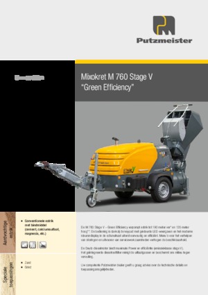 Przenośniki pneumatyczne Putzmeister M 760 DHB 