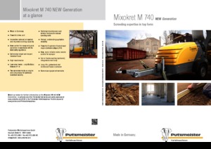 Przenośniki pneumatyczne Putzmeister M 740 DB