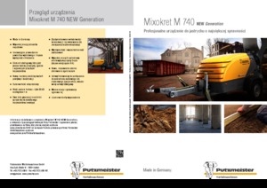 Przenośniki pneumatyczne Putzmeister M 740 DBS