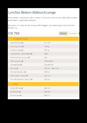 Kruszarki do betonu Epiroc CB 750