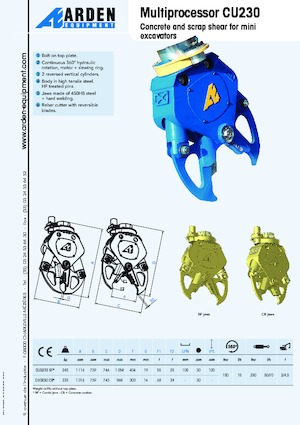 Kruszarki do betonu Arden CU 0230 CB