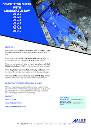 Kruszarki do betonu Arden CU015