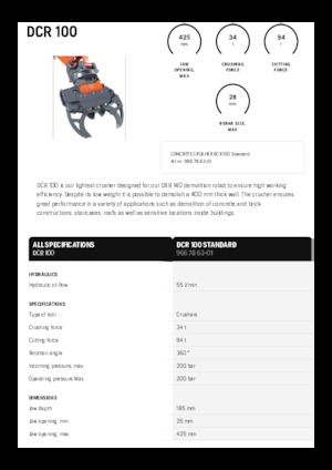 Kruszarki do betonu Husqvarna DCR 100