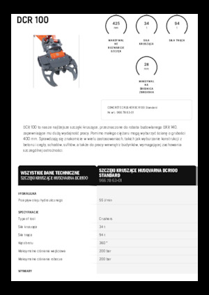 Kruszarki do betonu Husqvarna DCR 100