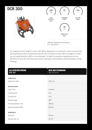 Kruszarki do betonu Husqvarna DCR 300