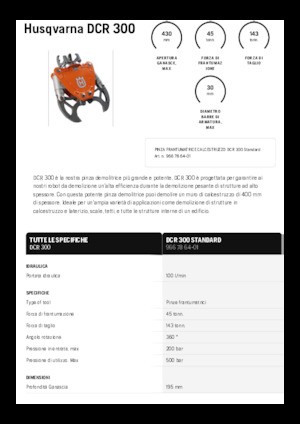 Kruszarki do betonu Husqvarna DCR 300