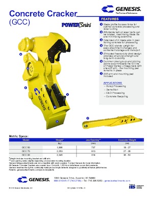 Kruszarki do betonu Genesis GCC 50