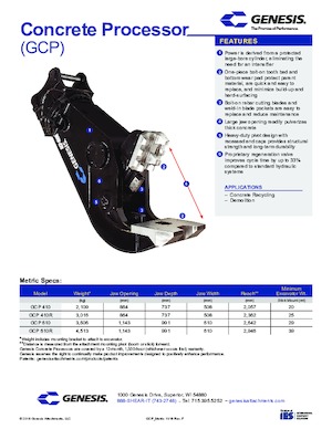 Kruszarki do betonu Genesis GCP 410