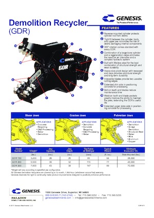 Kruszarki do betonu Genesis GDR 150