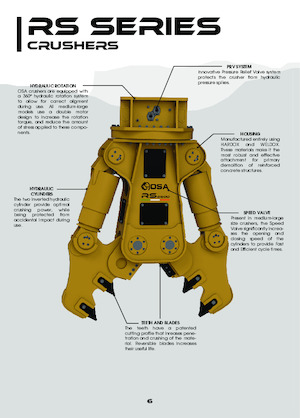 Kruszarki do betonu OSA Demolition Equipment RS6000 