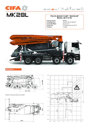 Betonomieszarki CIFA MK28L