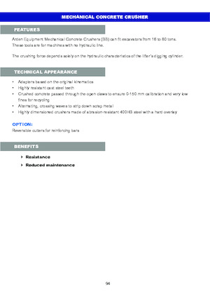 Rozdrabniacze betonu Arden BB900