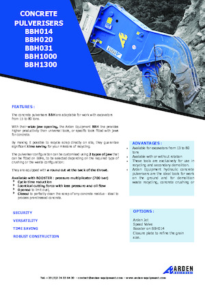 Rozdrabniacze betonu Arden BBH1300