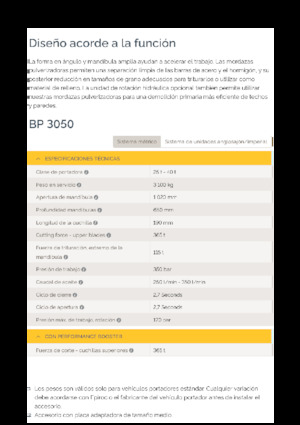 Rozdrabniacze betonu Epiroc BP 3050