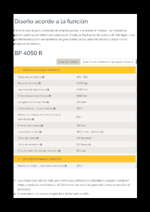 Rozdrabniacze betonu Epiroc BP 4050 R