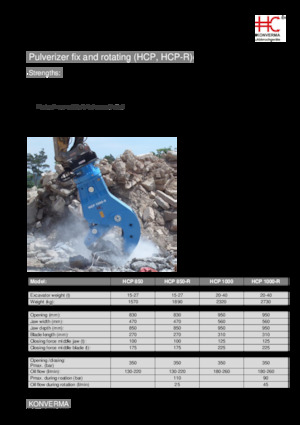 Rozdrabniacze betonu Konverma HCP 1000
