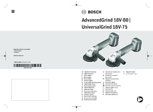 Szlifierki kątowe akumulatorowe Bosch AdvancedGrind 18V-80