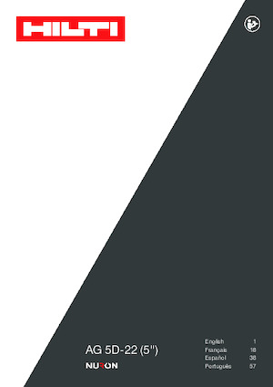 Szlifierki kątowe akumulatorowe Hilti AG 5D-22 