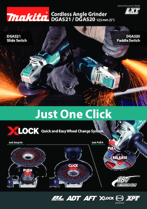 Szlifierki kątowe akumulatorowe Makita DGA521 