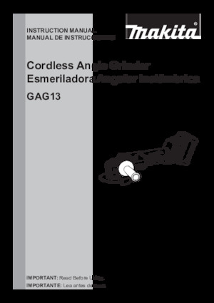 Szlifierki kątowe akumulatorowe Makita GAG13M1