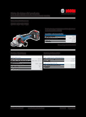 Szlifierki kątowe akumulatorowe Bosch GWX 18V-10 PSC