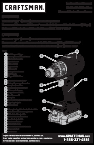 Wiertarko-wkrętarki i wkrętarki akumulatorowe Craftsman CMCD726B