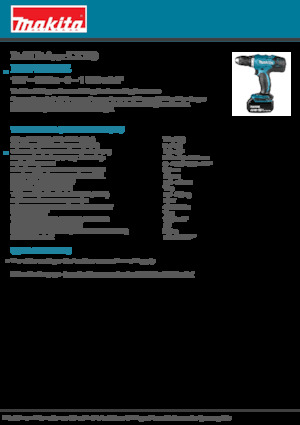 Wiertarko-wkrętarki i wkrętarki akumulatorowe Makita DDF453RFE