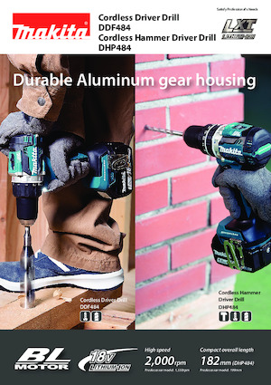 Wiertarko-wkrętarki i wkrętarki akumulatorowe Makita DDF484