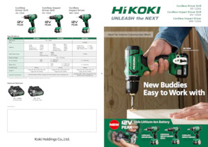 Wiertarko-wkrętarki i wkrętarki akumulatorowe HiKOKI DV12DA