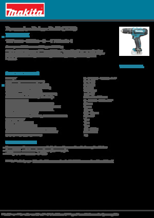 Wiertarko-wkrętarki i wkrętarki akumulatorowe Makita HP331DZ