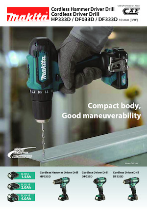 Wiertarko-wkrętarki i wkrętarki akumulatorowe Makita DF033D