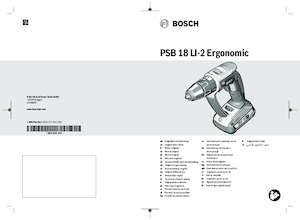 Wiertarko-wkrętarki i wkrętarki akumulatorowe Bosch PSB 18 LI-2 Ergonomic